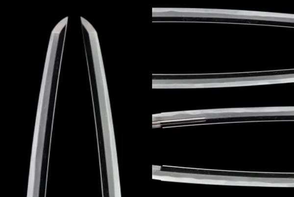 刀文などが判別できるよう刀の切っ先から半分程度を両面分、柄側を段階的に両面分撮影したもの